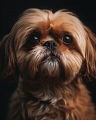 Cute Shih Tzu Puppy Portrait.
