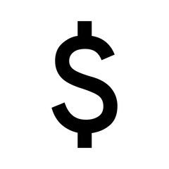 Black Dollar Sign Icon