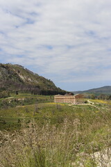 Segesta, Sicily, Italy - April 7 2025: Doric Temple of Segesta 