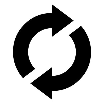 Simple circular refresh or synchronization arrows icon