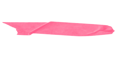 A solid pink shape with jagged edges against a black background in a horizontal orientation