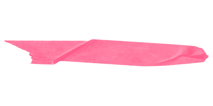 A solid pink shape with jagged edges against a black background in a horizontal orientation
