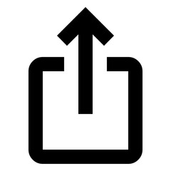 Modern digital icon representing share upload or export function