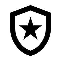 Police or security shield with star icon