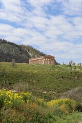 Segesta, Sicily, Italy - April 7 2025: Doric Temple of Segesta 