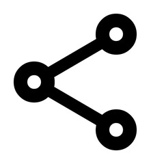 Simple share icon symbol for digital interface