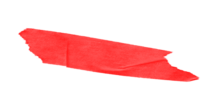 A red irregular shape on a black background with blurred edges and an elongated form visible here