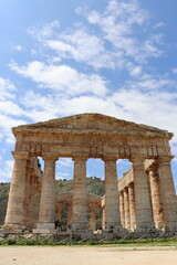 Fototapeta premium Segesta, Sicily, Italy - April 7 2025: Doric Temple of Segesta
