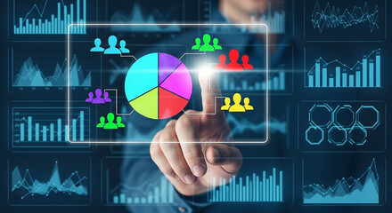 Data analytics insights and visualization for business intelligence and market segmentation analysis