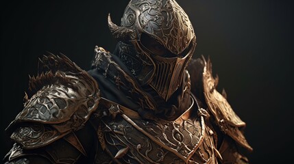 Dark Knight with Ornate Armor, and Fantasy.