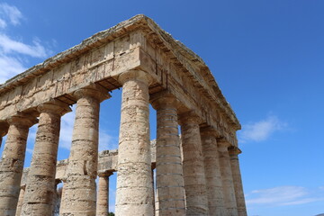 Segesta, Sicily, Italy - April 7 2025: Doric Temple of Segesta