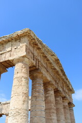 Segesta, Sicily, Italy - April 7 2025: Doric Temple of Segesta