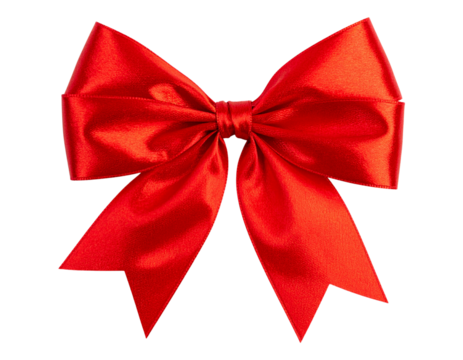 Christmas decorative red bow. png transparent background  