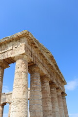 Segesta, Sicily, Italy - April 7 2025: Doric Temple of Segesta