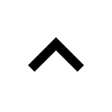 Simple black upward pointing caret symbol