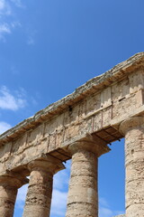 Segesta, Sicily, Italy - April 7 2025: Doric Temple of Segesta