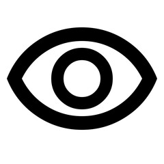 Simple outline eye icon representing visibility or view
