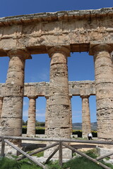 Segesta, Sicily, Italy - April 7 2025: Doric Temple of Segesta