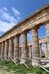 Segesta, Sicily, Italy - April 7 2025: Doric Temple of Segesta