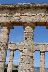 Segesta, Sicily, Italy - April 7 2025: Doric Temple of Segesta