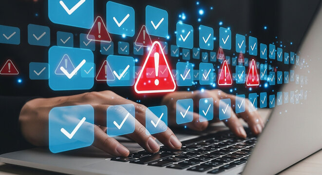Cybersecurity risk assessment and threat detection with vulnerability management on computer system - Powered by Adobe