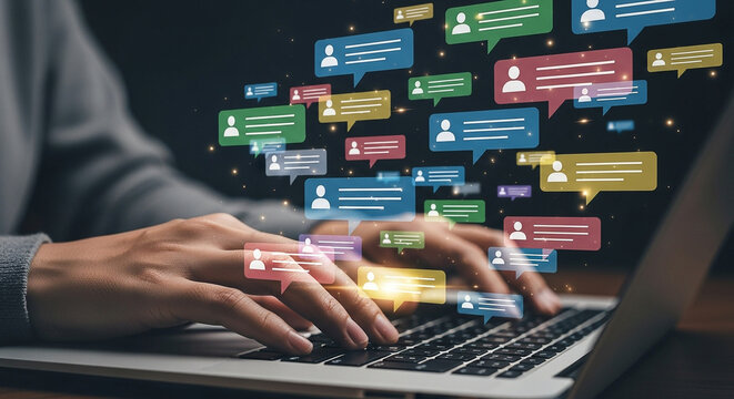 Social media marketing and communication strategy for online engagement and digital community management tool