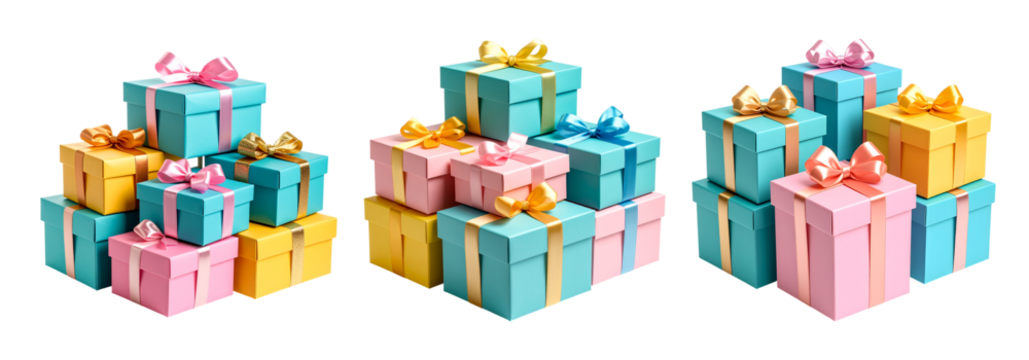 Brightly colored paper clips and bags are perfect for decorating any gift, present, or surprise celebration box