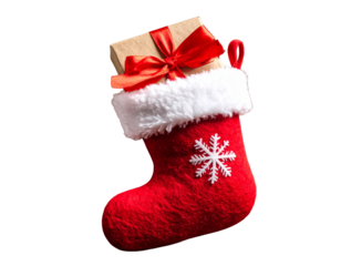 Christmas red sock with Christmas gift cute felt  