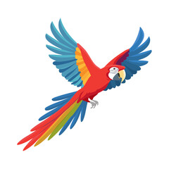 Fototapeta premium Colorful Macaw Bird Isolated on a Transparent Background