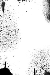 Black graffiti-style spray paint texture with gritty drips and ink spray. Transparent background perfect for rebellious or raw visual projects.
