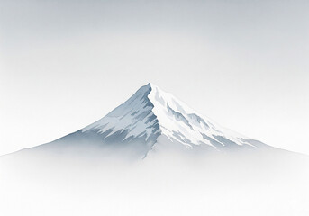Serene mountain landscape with lake reflection for travel, nature, mindfulness or environmental themes in design