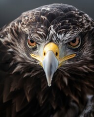 Eagle Closeup Portrait with Wild Bird. (1)