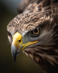 Eagle Closeup Portrait with Wild Bird.