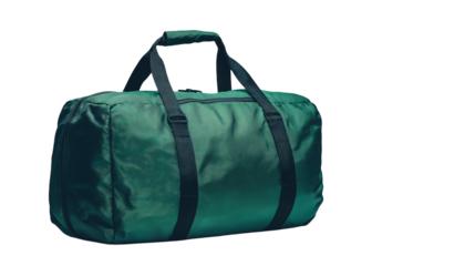 green bag for gym isolated on white background , transparent png