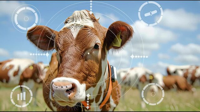 Innovation in Smart Farming Shown Through Calf Grazing with Real-Time Sensor Data and Live Analytics Displayed on Smartphone - Powered by Adobe