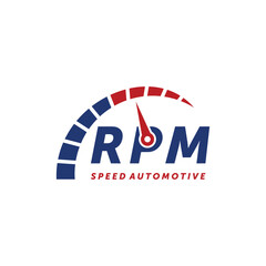 Obraz premium rpm speed logo design vector template