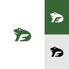 letter F frog logo