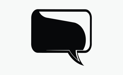 Naklejka premium Speech bubble silhouette, Speech bubble, speech balloon or chat bubble line art icon for apps and websites 
