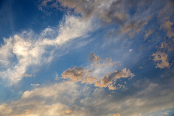 Beautiful skyscape with picturesque clouds