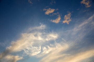 Beautiful skyscape with picturesque clouds