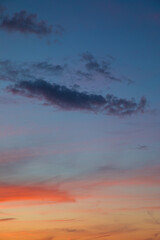 Beautiful skyscape with picturesque clouds