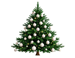 Christmas tree on white background  
