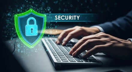 Cybersecurity data protection network internet technology safety system digital access shield lock