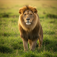 Obraz premium Lion looking at camera