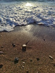 footprints at the sand are hugs for the soul 