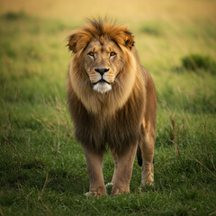 Obraz premium Lion looking at camera