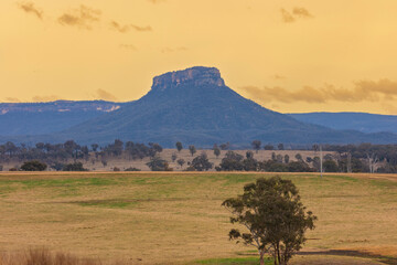 Photograph of the spectacular and widest canyon in the world called the Capertee Valley in the Central Tablelands of NSW, Australia.
