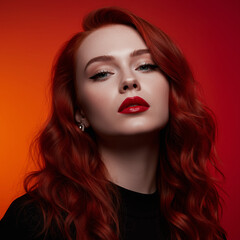 Fototapeta premium redhead woman