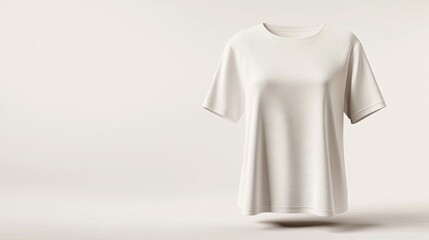 Blank white t-shirt, isolated on white background.