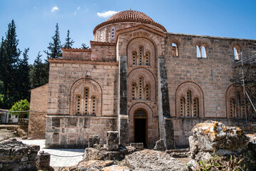 Fototapeta premium Rear View of Holy Monastery of Daphni Dome